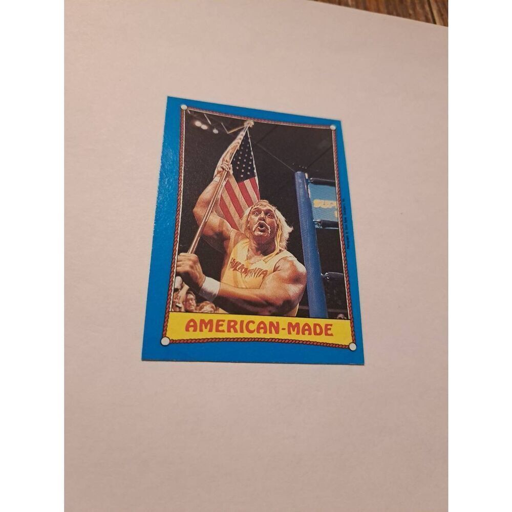 1987 Topps WWF Hulk Hogan #35 American Made Wrestling Trading Card Vintage